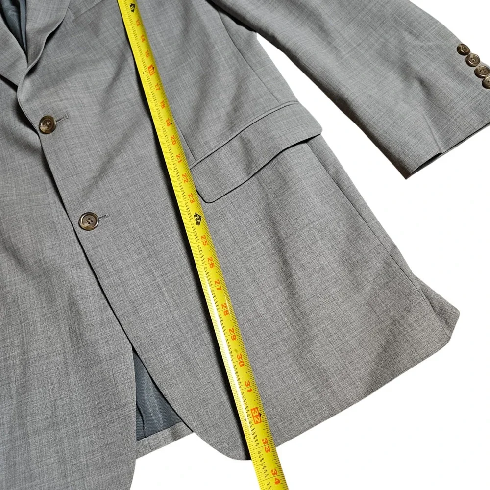 Ralph Lauren Wool Sport Coat Blazer Suit Jacket Lined Stretch‎ Mens 42L Gray